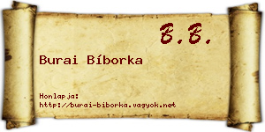 Burai Bíborka névjegykártya